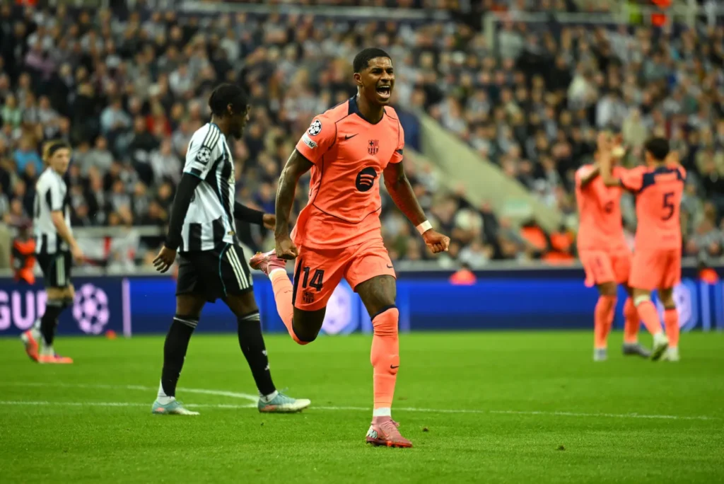 Newcastle face Barcelona in the Champions League round of 16