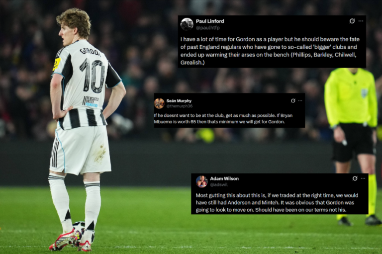 Anthony Gordon transfer: Newcastle United fans react to ‘outgrown’ claims
