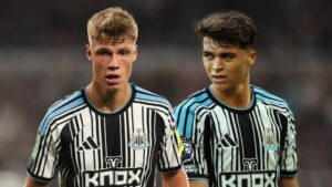 Newcastle United Lewis Miley and Sean Steur