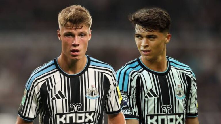 Newcastle United Lewis Miley and Sean Steur
